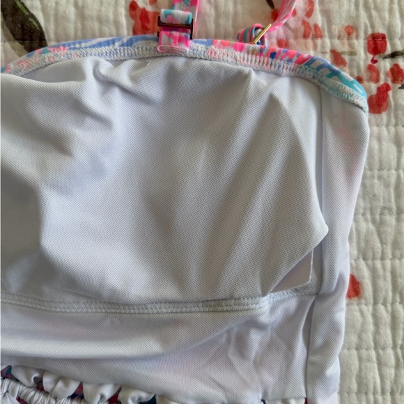 Lilly Pulitzer one piece bathing suit in pink, blue and white - Picture 5 of 8